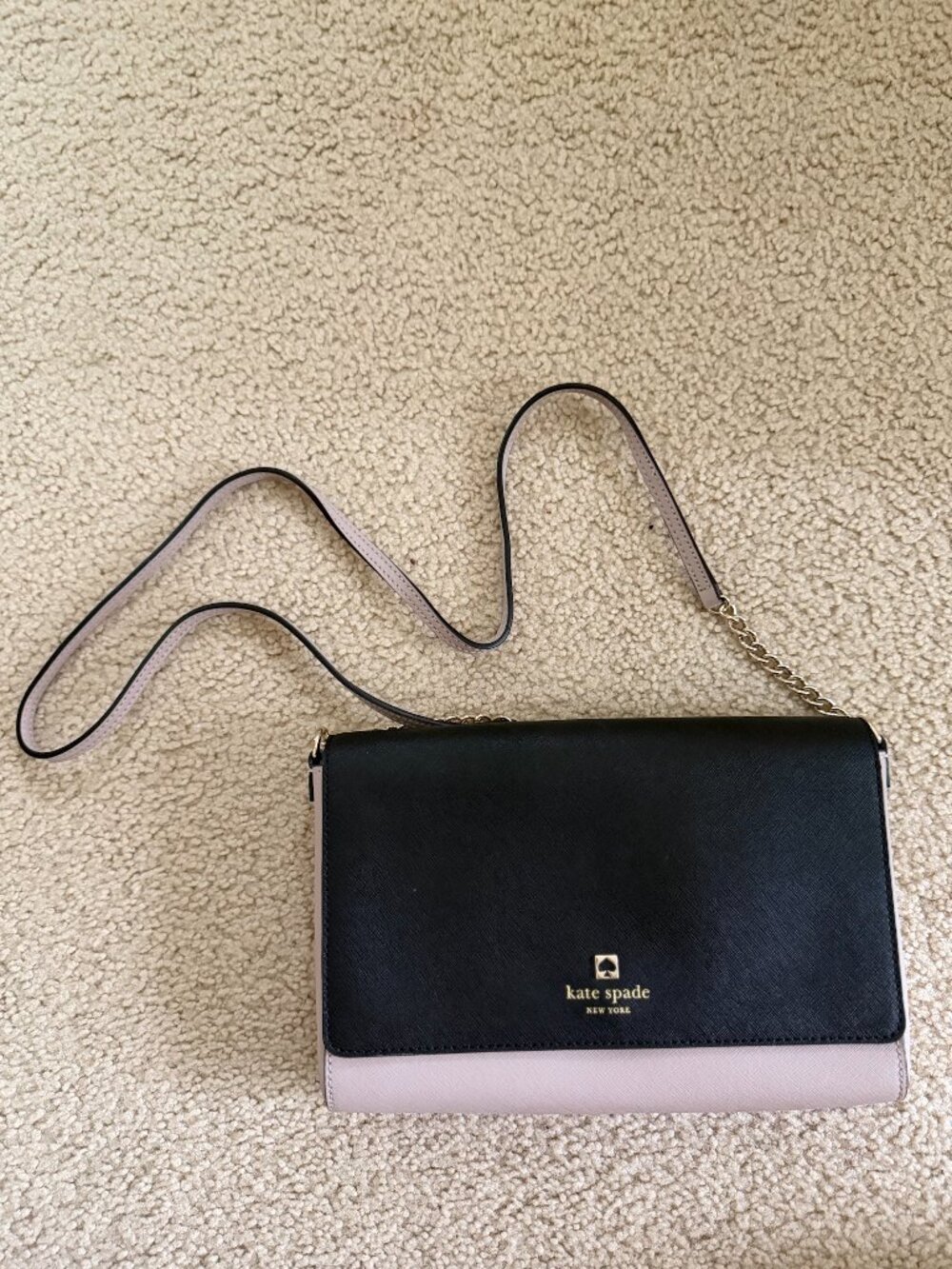 🖤🩷 Kate Spade New York Charlotte Street Crossbody — Black & Blush Pink